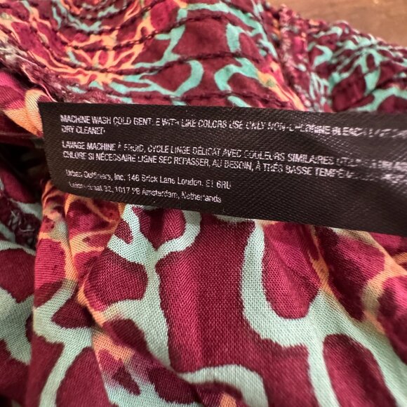 Anthropologie Women's Printed Smocked Button Front Lounge Jumpsuit  SZ LG - Picture 14 of 15